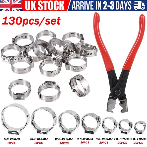 130x assorted hose clamp - 130x,