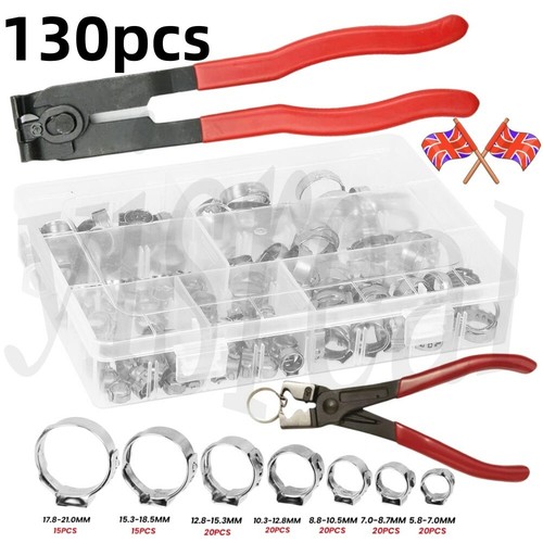 130x assorted hose clamp - assorted,
