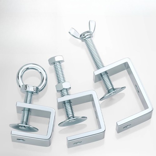 Galvanised steel pipe - clamps, u
