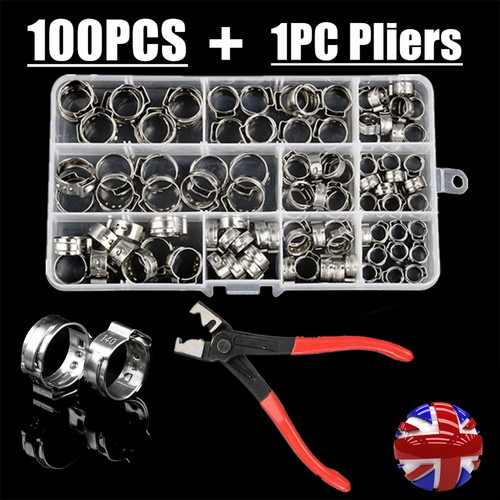100x assorted hose - assorted, clamp