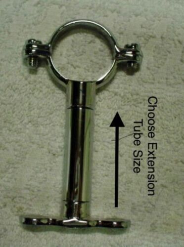 Extended chrome pipe clip - chrome,